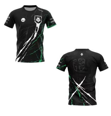 New G2 Sports Electronic Sports Competition T-shirt National Team Unified 3D Printing T-shirt O Transparent Breathable Sports Ultra