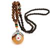GemChic Women's New Vintage Wooden Beads Amber Pendant Long Necklace Classical Ethnic Fashion Birthday Christmas Jewelry Gift