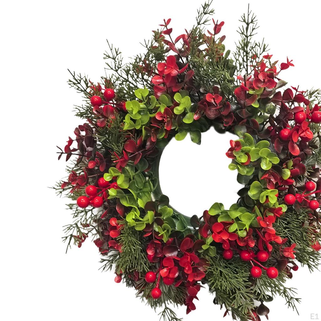 Weihnachtstürkranz 14,96 Zoll Girlande mit roten Beeren für die Wand