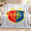 FC Basel Blanket Flannel Blanket Soft Cozy Plush Throw for Sofa Bed Lightweight Home Decoration Outdoor Camping