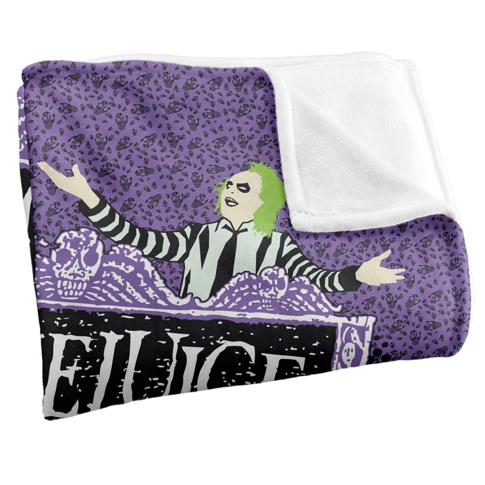 Beetlejuice Silky Logo Supersoft Blanket