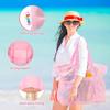 Mesh Beach Bag With Zipper Large Beach Tote Waterproof Sandproof With 8 Pockets For Toys Pool Bag Beach Accessories