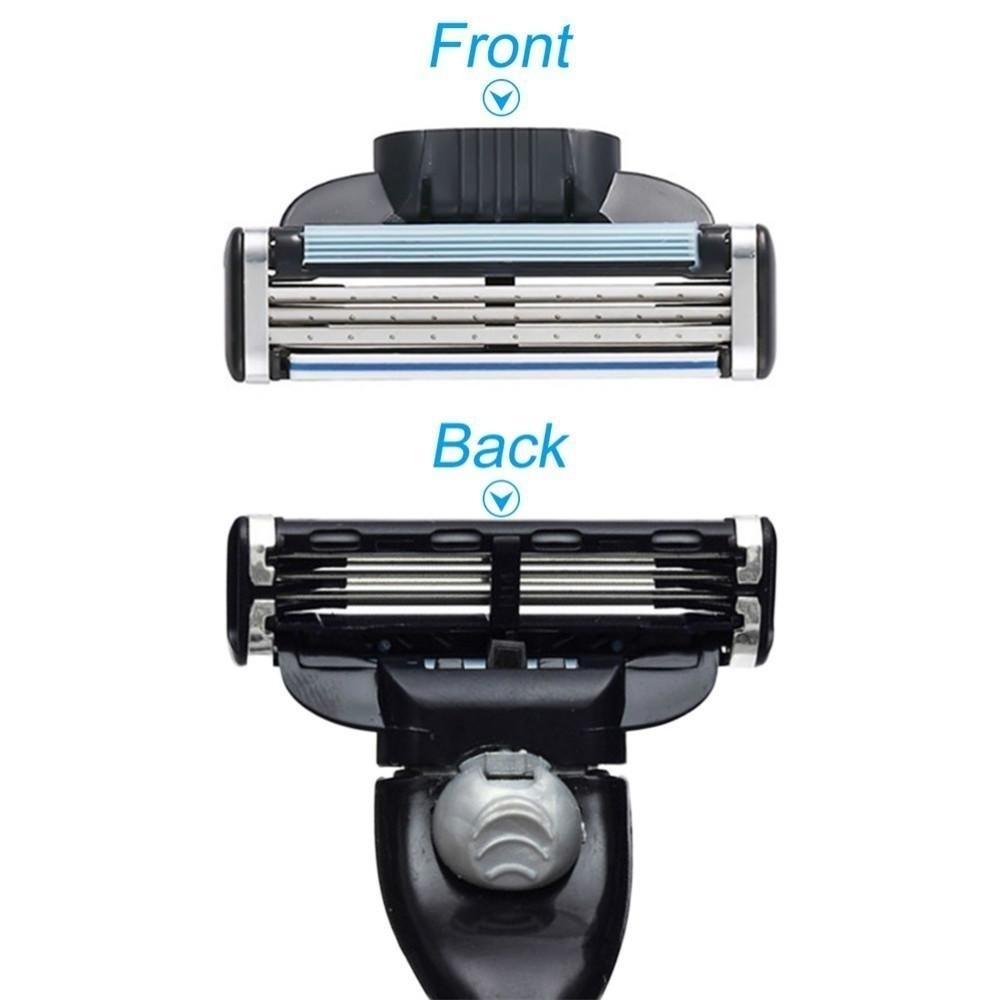 4pcs Compatible Blade Standard Manual 3-layer Razor Blade  for MACHE 3  Men's Razors Tool