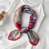 Satin Print Silk Shawl Headscarf Hijab Hair Wrap Fashion Headband Square Scarf For Women Neckerchief Female Foulard Bandana 2021