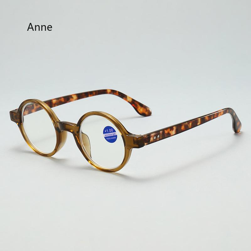Anti Blue Light Reading Glasses Small Round Frame High-Definition Eyewear Artistic Retro Presbyopia Hyperopia Glasses Unisex