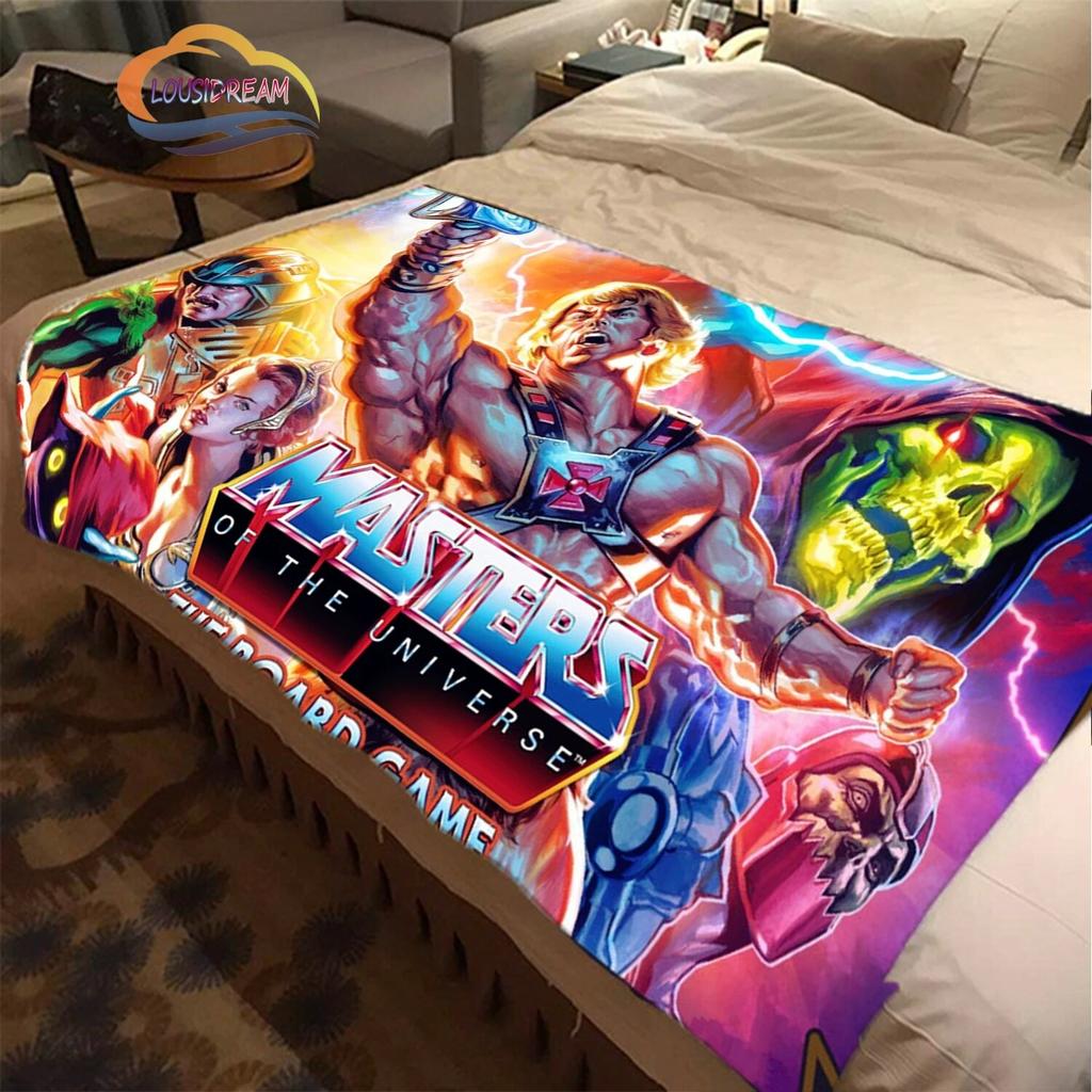 Cartoon Masters of the Universe wool blanket Jindian animation cashmere  fashion  Portable Flannel Warm camping