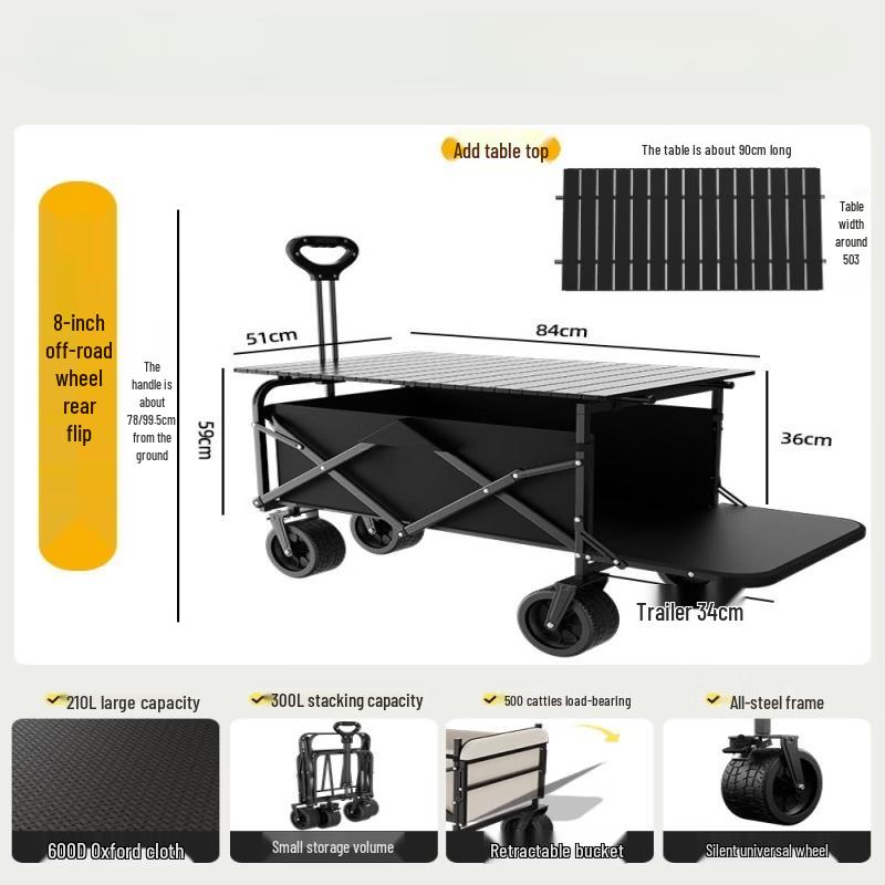 ZISIZ Outdoor Folding Camping Wagon