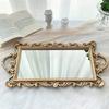 1PC Mirror Tray Jewelry Storage Mirror Stand Home Decoration Golden Storage Tray Photography Ornaments 47.5x23x2.5cm
