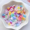50Pcs New Cute Resin Mini Colorful Little Flowers Series Flat Back Manicure Parts Embellishments For Hair Bows Accessorie