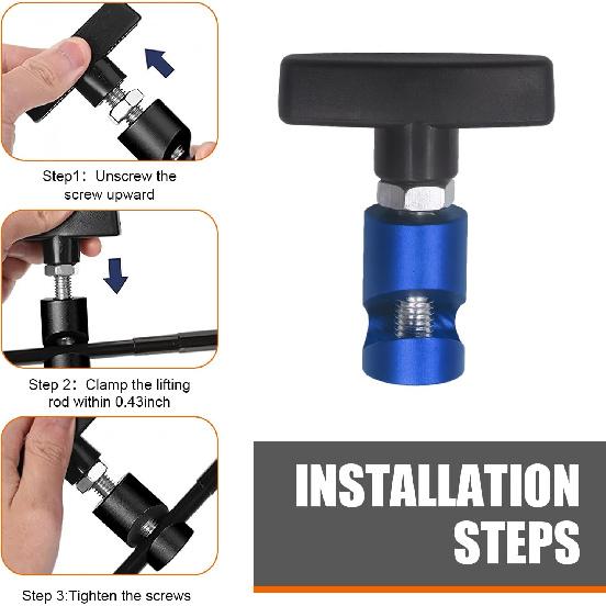 2 PCS Car Hood Prop Clamp, Lift Support Clamp with Brass Core Protection, Multi-purpose Snap-on Lifting Rod Anti-pinch Device, for Cars Trucks SUVs