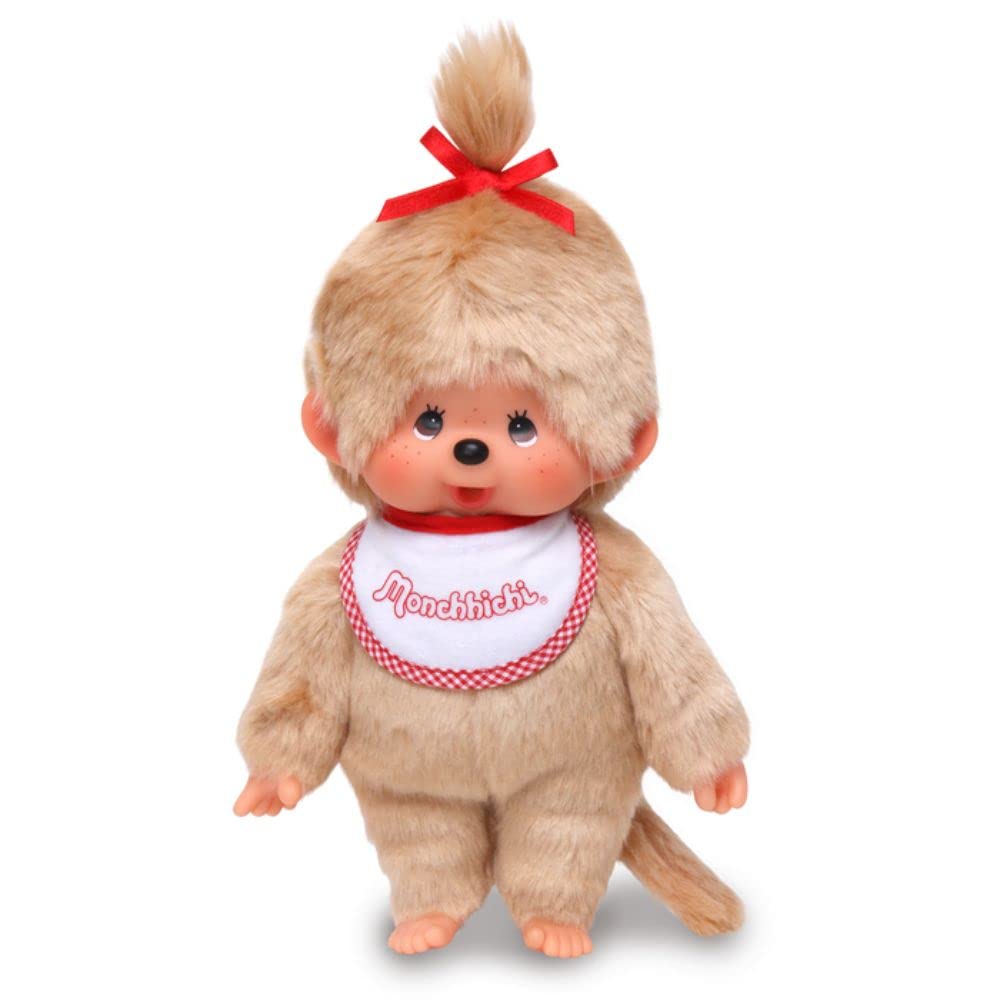 Sekiguchi Monchhichi-serien Monchhichi Premium Standard Beige Medium Plysjleketøy for jenter - 226573