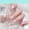 Sweet French Pearl Flower Nail Art Stickers Gel Jelly Nail Wraps A41