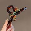 Elegant Acrylic Hair Claw Amber Hair Accessories Shark Hair Clip Enamel Painting Headwear Office