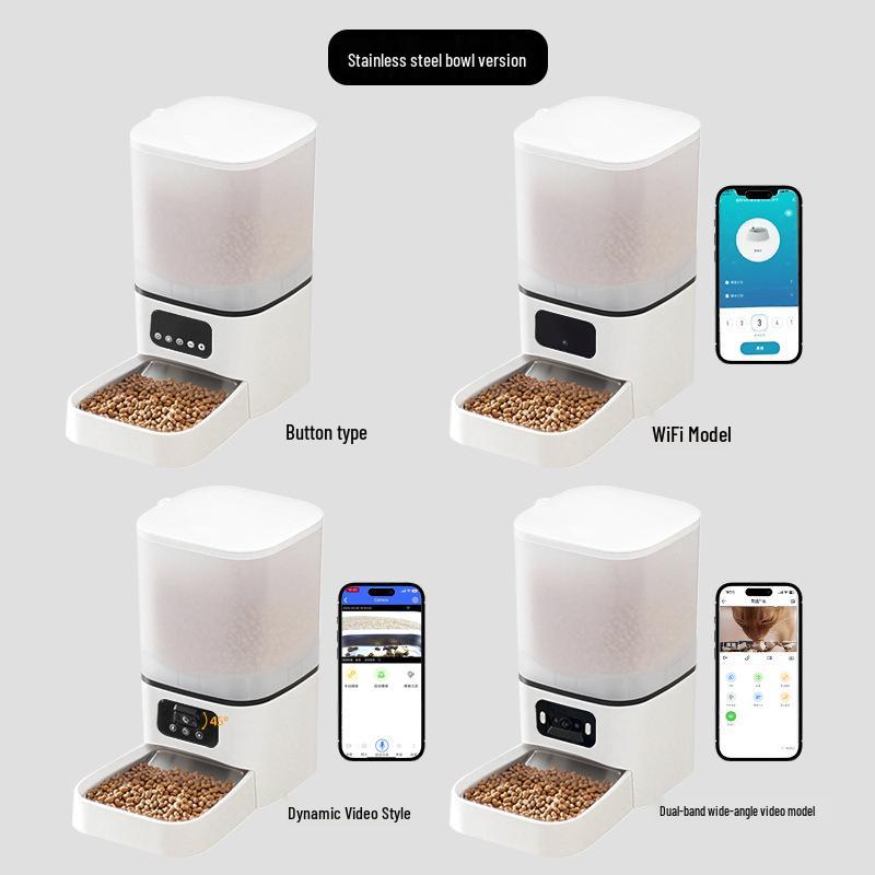 Pet Smart Feeder: Automatic Cat/Dog Food Bowl with Remote Video Feeding 