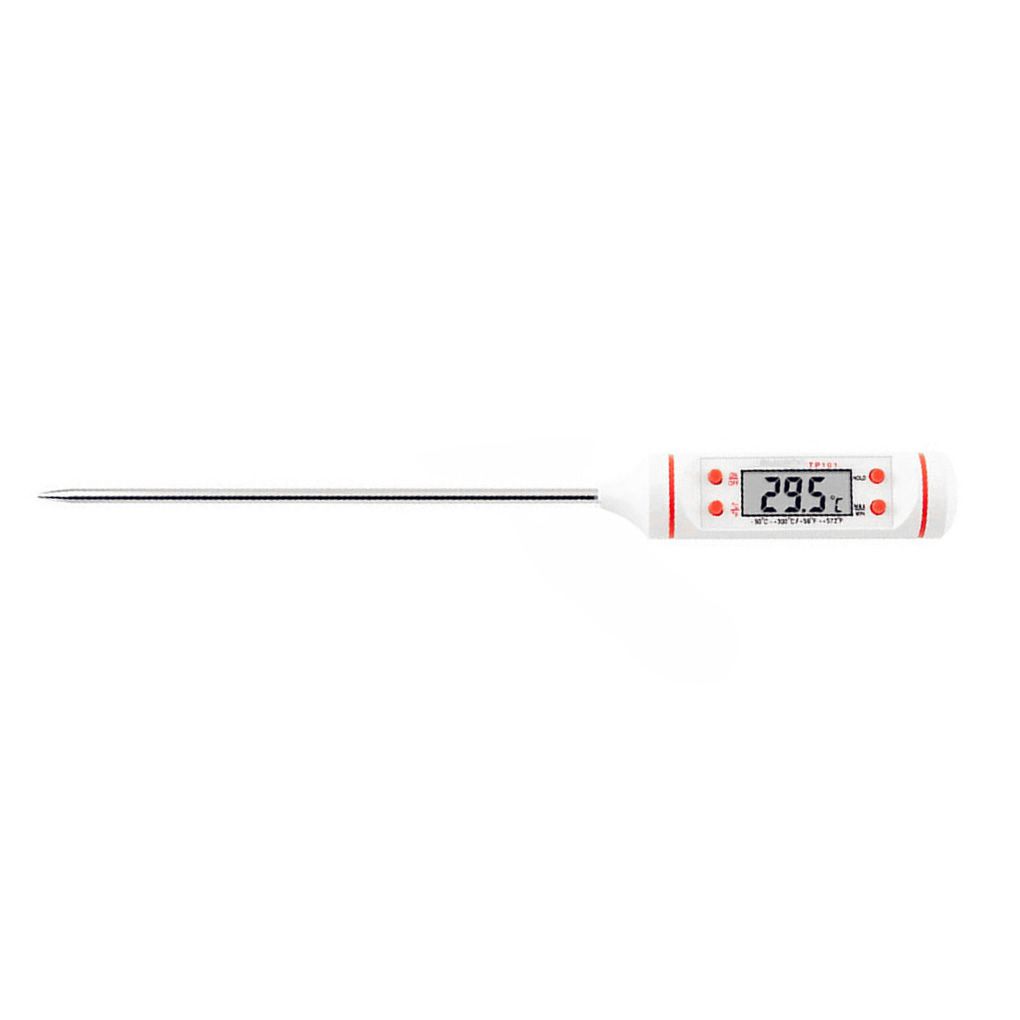 Food Thermometer Household Kitchen Frying Digital Temperature Meter 50-300℃ ℃/℉ Switchable Barbecue Stainless Steel Probe Pen