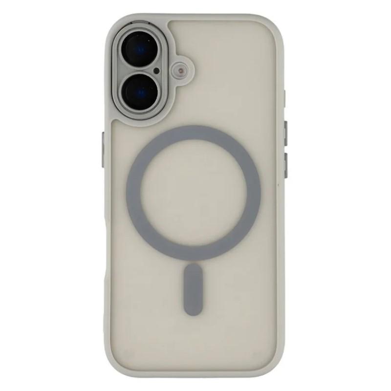 For iPhone 16 Back Cover Compatible with MagSafe WANLONFENG QB1 Series PC TPU Shockproof Phone Case