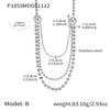 Qiong Yao Multi-layer Color Block Beaded Necklace, Long European Style, Bold Runway Stainless Steel Design.