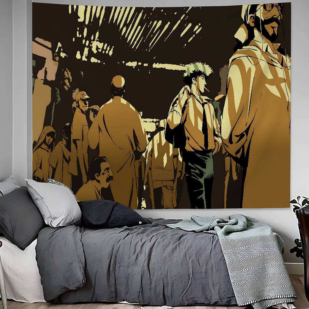 Cowboy Bebop Anime Hanging Bohemian Tapestry Hanging Tarot Hippie Wall Rugs Dorm Home Decor