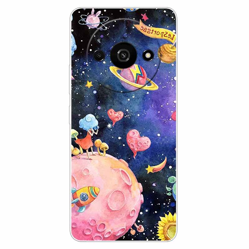 Voor Xiaomi Poco C61 Hoesje Zacht Cool Ruimte TPU Siliconen Beschermende Achterkanten voor Xiaomi Poco C61 PocoC61 Hoesjes C 61 Landschap
