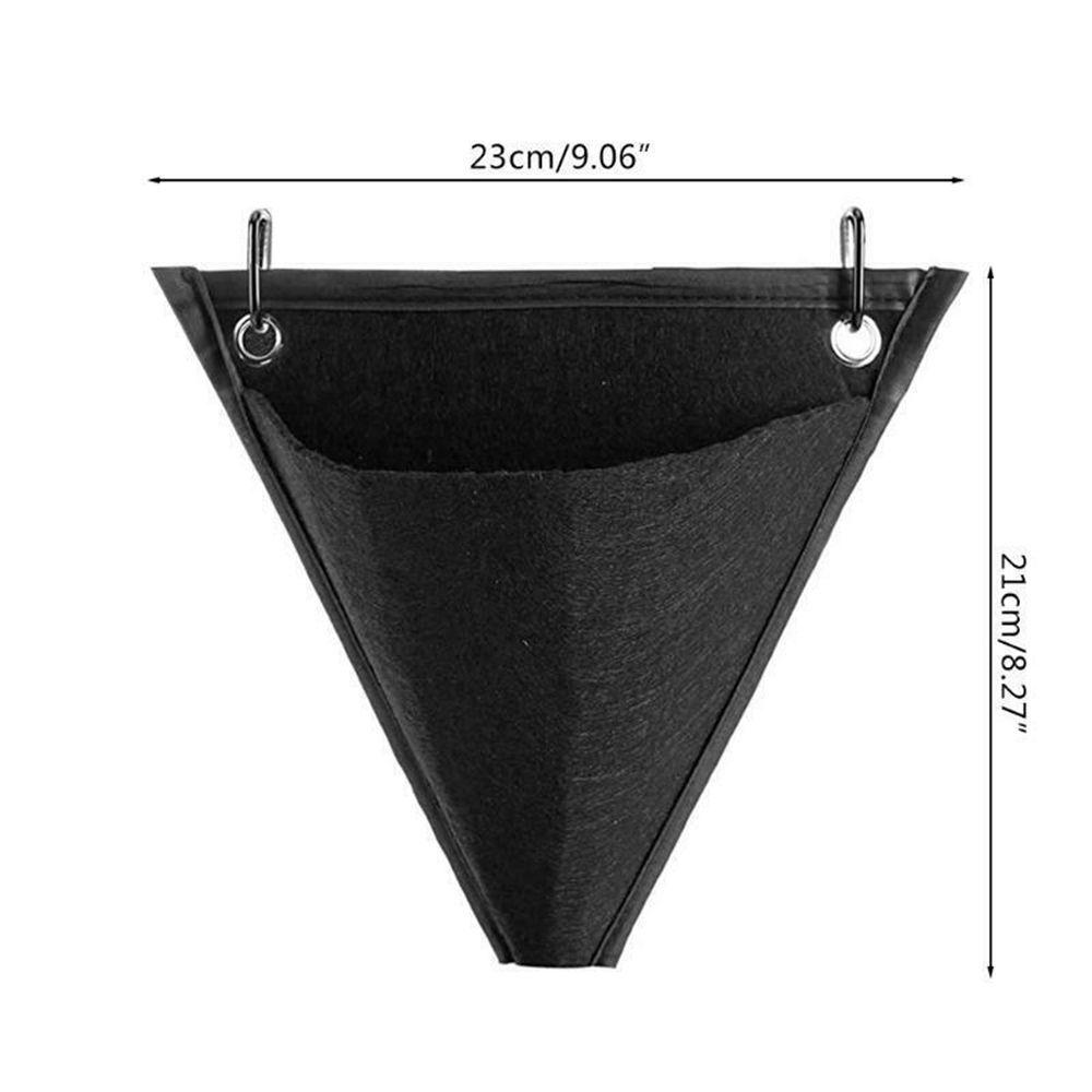 

Plants Pot Wall Mount Hanging Bag Wall Mount Pot Triangle Flower Planter Bag For Decoration Yard Home чёрный