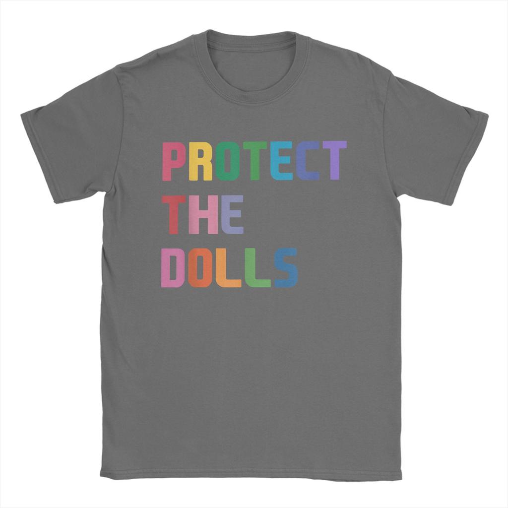 Protect The Dolls Quote Men's T Shirts Trans Women Solidairity Vintage Tee Short Sleeve T-Shirts Pure Cotton Gift Idea Clothing