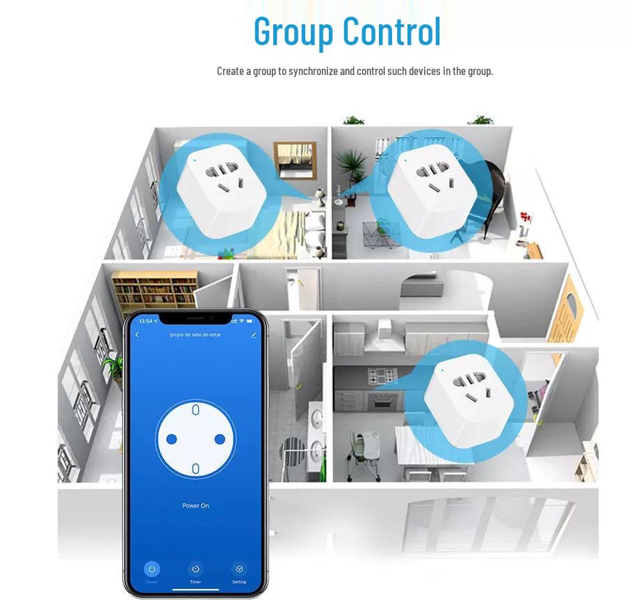 GB Standard Smart WiFi HomeKit Socket with Cozylife APP & Xiao Du Voice Control