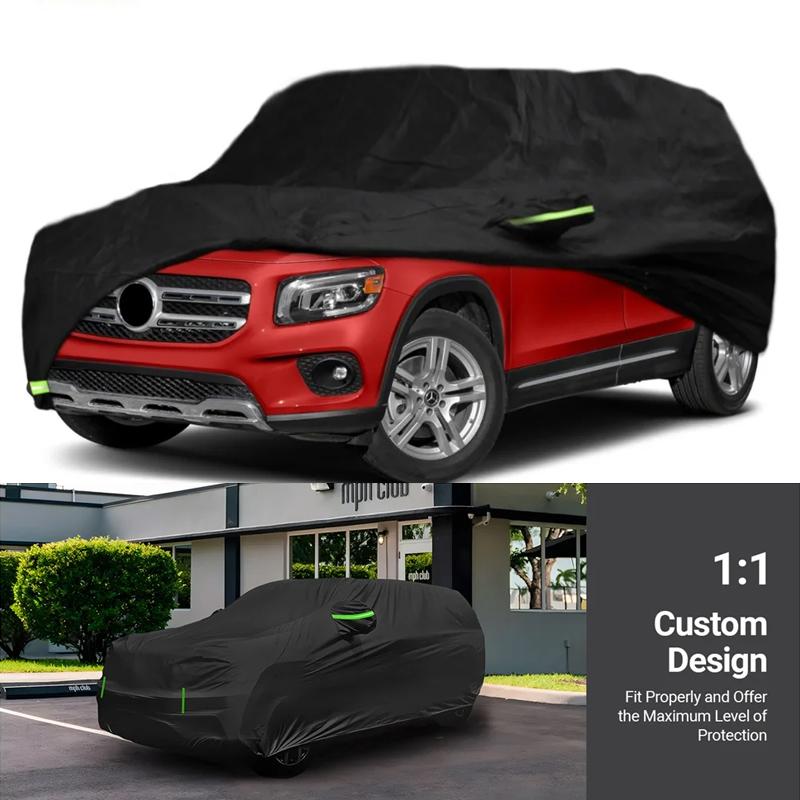 

210T Waterproof SUV Car Cover Fit For Mercedes-Benz GLB 2019-2022 All Weather With Zipper Door Snow Rain Dust Hail Protection