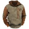 Cross border new casual trend hoodie hoodie retro 3D printed men's sportswear European and American streetwear