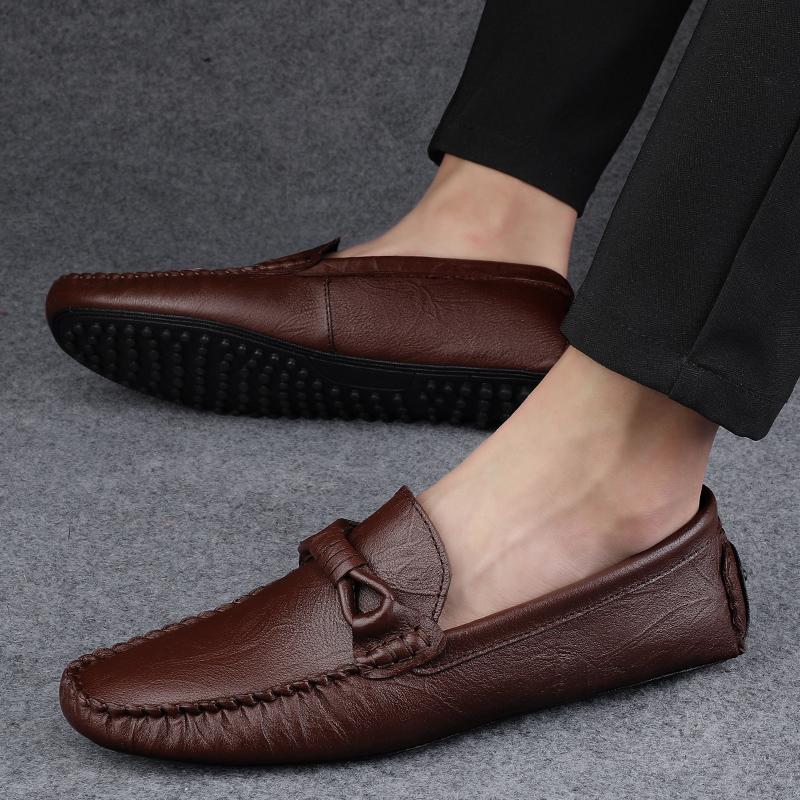 Fashion Slip On Man Walking Shoes Handmade Comfy Mens Loafers Fashion Spring Autumn Casual Shoes New Fashion Man Driving Flats Moccasins