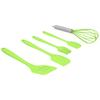 Cooking Spatula Set Silicone Baking Scraper Heat Resistant   Kitchen Utensil(Pink )
