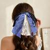 Polka Dot Bow Claw Clip: Elegant Women's Hair Accessory