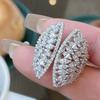 New, Light Luxury and Exquisite Full of Horse Eye Zircon Ring Women's Fashion Wine Party High-end Accessories