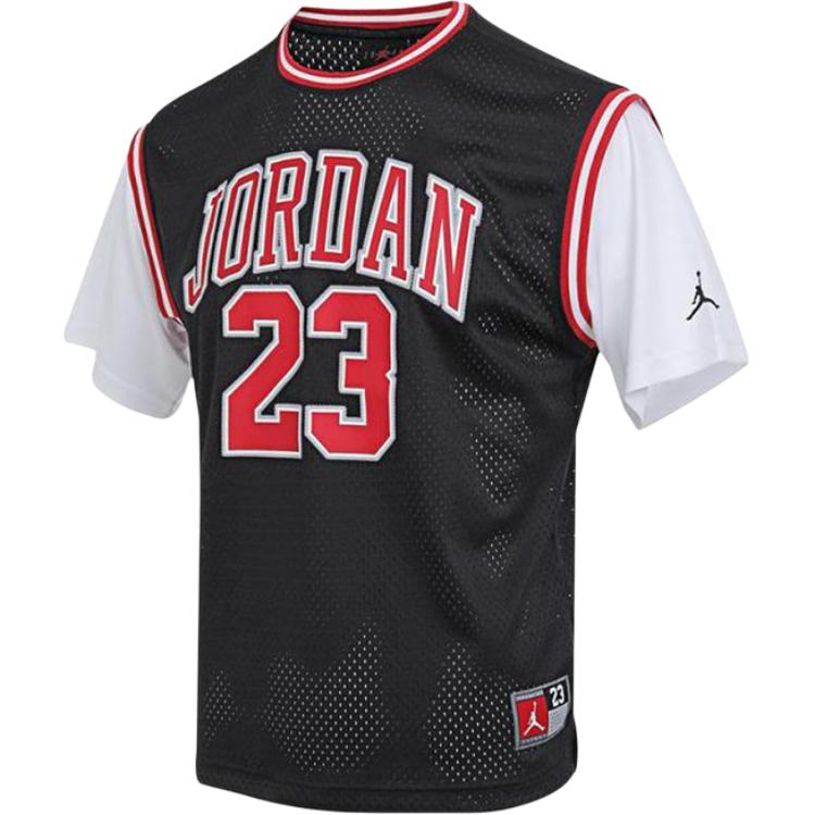 Jordan Round Neck Knitted Sports Short Sleeve T-Shirt Kids Tops HM4772-010