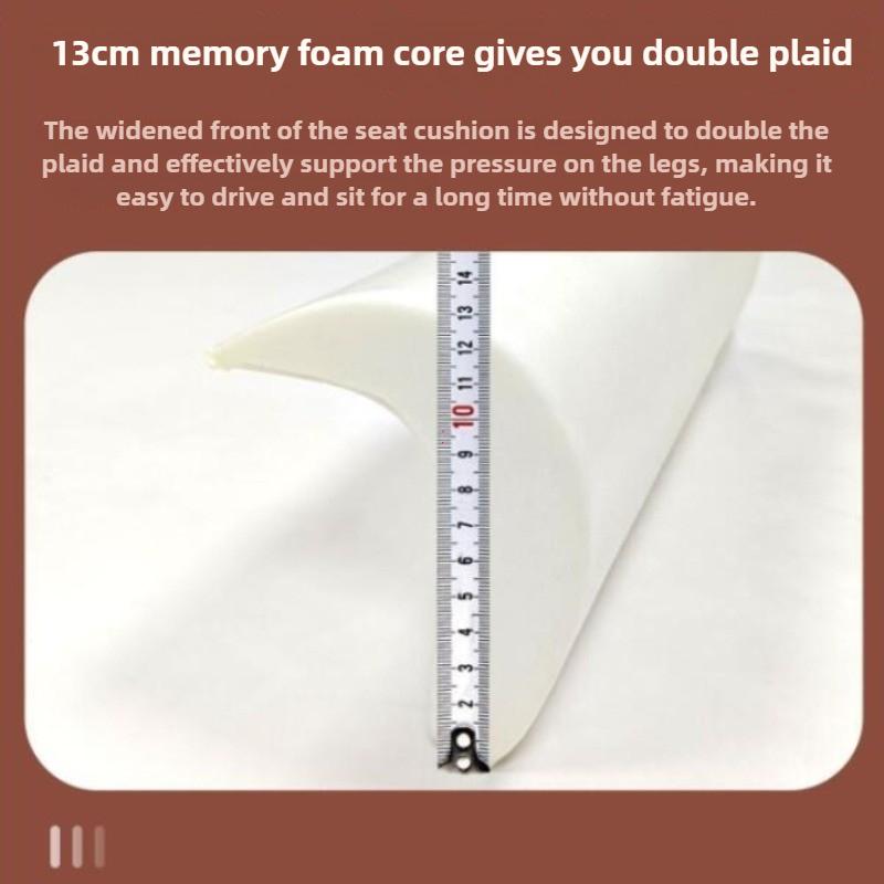 Traspirante Lavabile Nuova Copertura in Camoscio Supporto per Gambe in Memory Foam Antiscivolo Estensione Sedile Regolabile Imbottitura Spessa Cuscino per Sedile Auto
