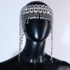 Fashion rhinestone fringed hair chain, exaggerated personality luxury stage headwear headwear