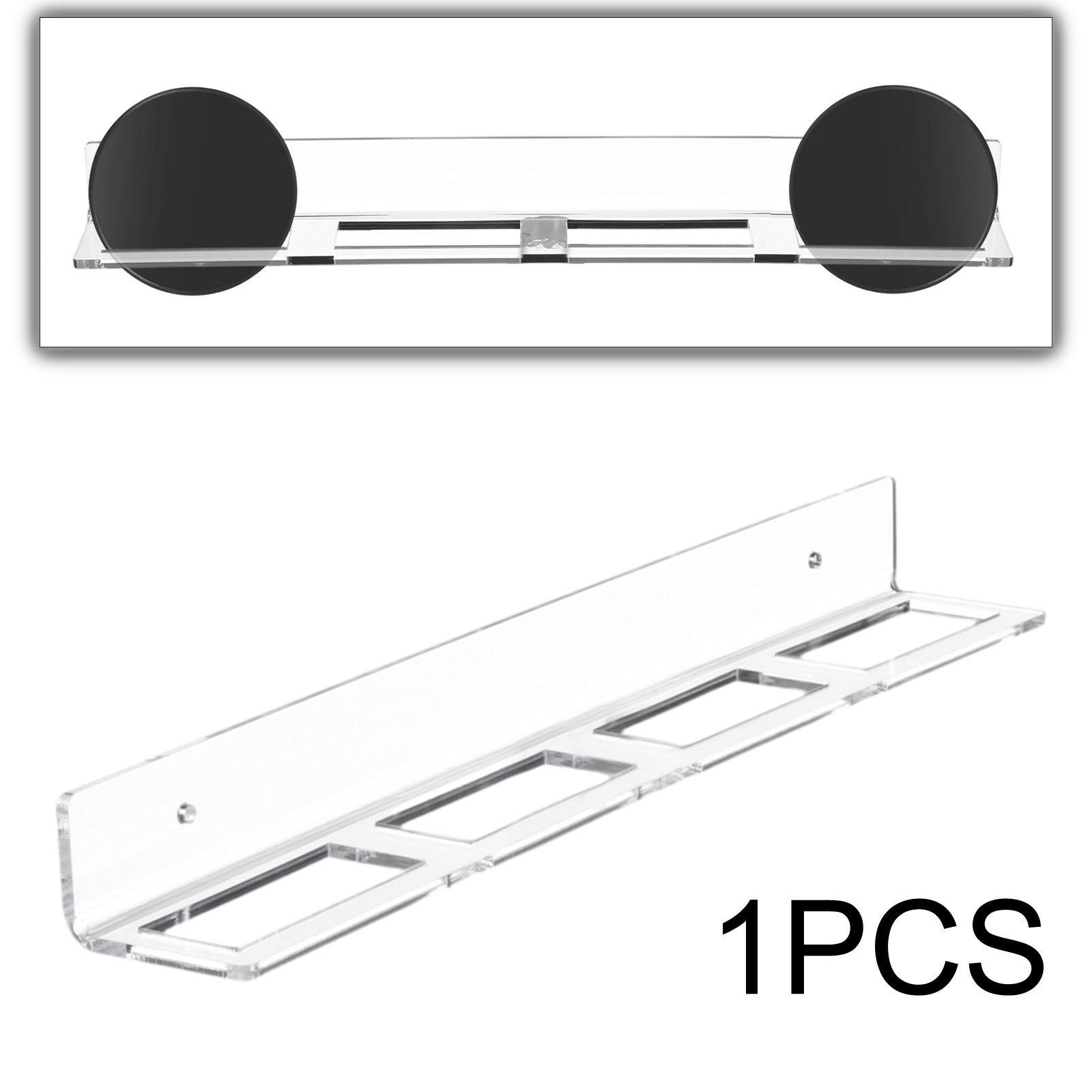 Wall Mounted Acrylic Hockey Puck Display Rack Invisible Hardware Shelf for Ice Hockey Collectible Storage
