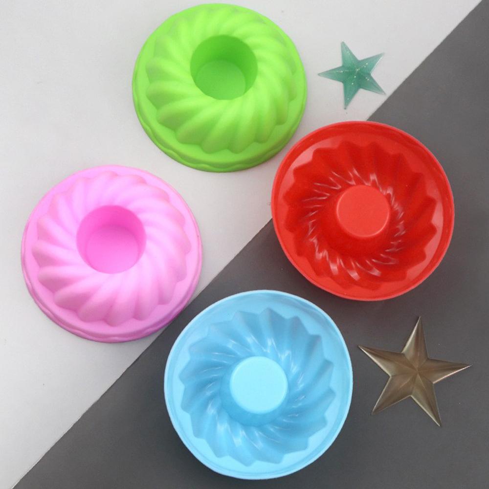 12pcs/Set Use Food Grade BPA Free Cake Mold Silicone  Multicolor Round Muffin Cups Baking Silicone Cake Molds Random Color
