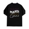European Sizes Men's Plus Size Mardi Gras Themed T-Shirt - Funny Festival Party Outfit, Lightweight Short Sleeve Round Neck Casual Top
