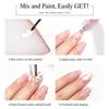 Double Ended Nail Art Brushes Rhinestone Handle, Flat Head Gel & Carving Sculpting Pen for Nail Extension Manicure
