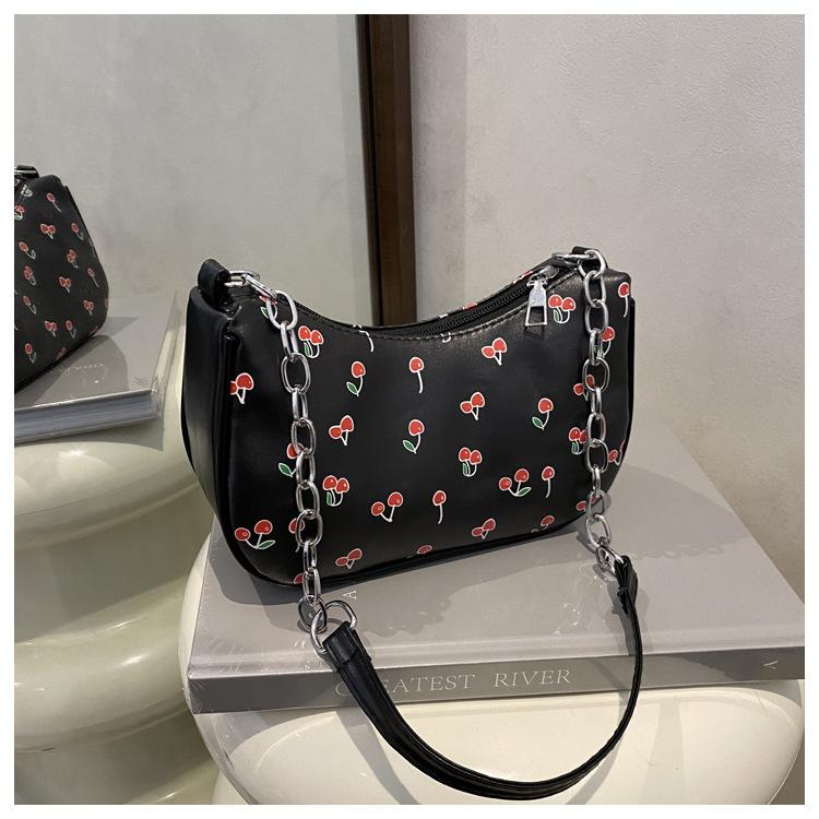 * Product title, casual bag women's 2025 new cute little flower shoulder bag, Korean version of foreign style underarm bag retro
