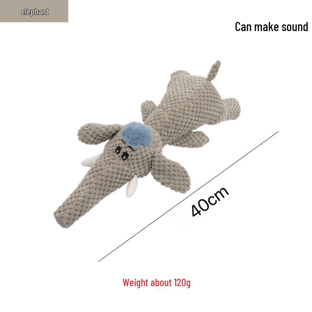 

Large Bite-Resistant Squeaky Dog Toy for Teeth Cleaning and Self-Entertainment 40*22 cm