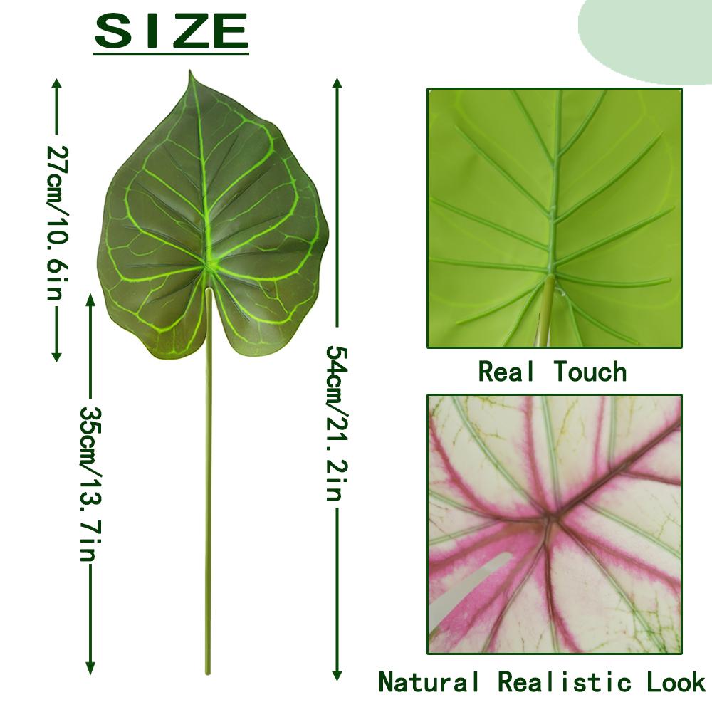 1Pc/3Pcs Artificial Tropical Leaves Large Green Leaf Fake Palm Leaves for Hawaiian Luau Wedding Birthday Party Decoration