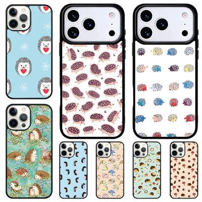 Милый чехол для телефона с ежиком для iPhone 17 Air 16 15 11 12 14 13 Pro Max Ударопрочный чехол