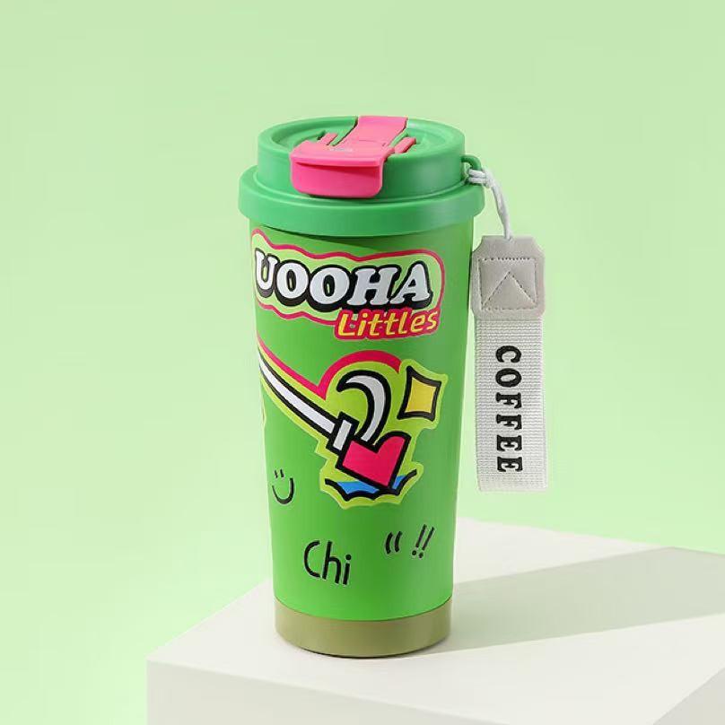 Cartoon Coffee Cup 316 Stainless Steel Thermos Cup High Value Portable Water Cup Car Accompanying Cup