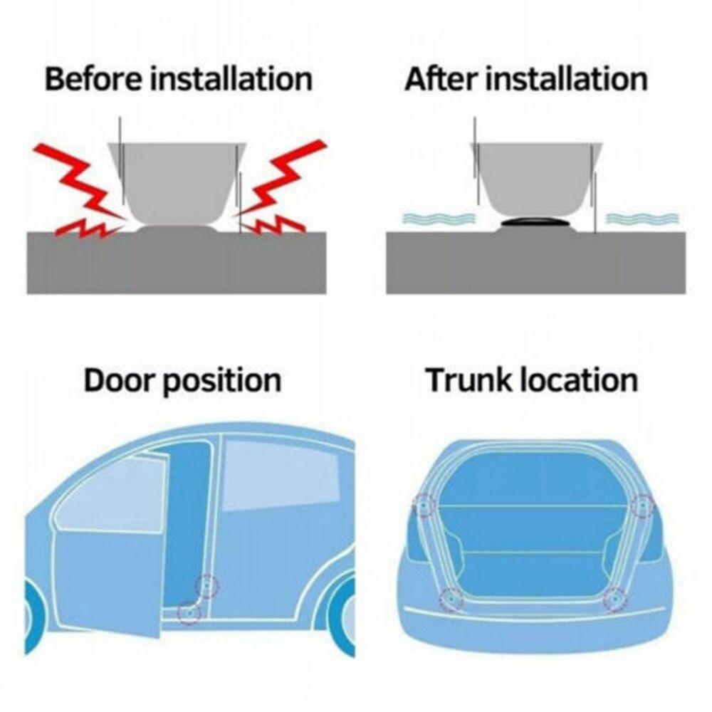 10PCS Sound Insulation Car Shock Absorber Gasket Automotive Exterior Accessories Shock Stickers