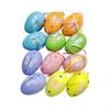 Easter Painted Plastic Eggs Hanging Decor, Home Party Ornament, Assorted Designs 6*4cm 12pcs Null A