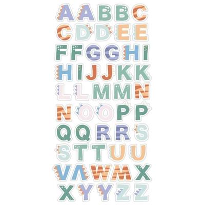 Puffy Stickers - Dino - Letters - 1 Cm - 52 Pcs