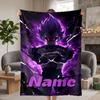 Vegeta Custom Flannel Blankets Soft Warm Cozy Throws for Home Decor Holiday Gifts