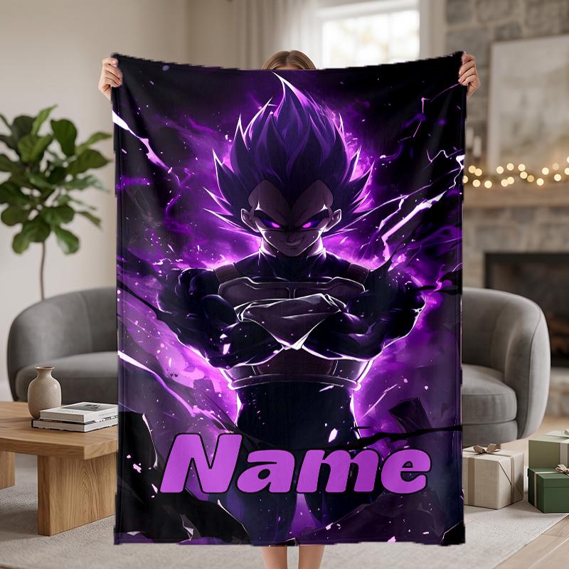 Vegeta Custom Flannel Blankets Soft Warm Cozy Throws for Home Decor Holiday Gifts