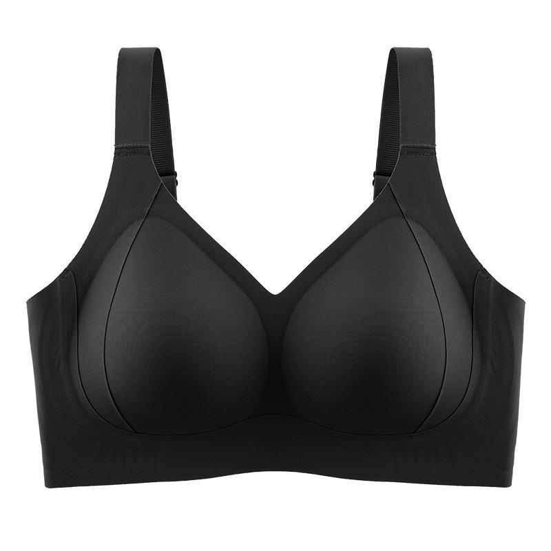 

Lingerie Women s Breast Retraction Anti-sagging Bra Full-cup Traceless Bra Large-sized Bra Push Up Bra M чорний